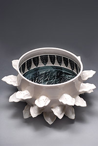 Image of the porcelain paper clay work Spring by Jerry L. Bennett.